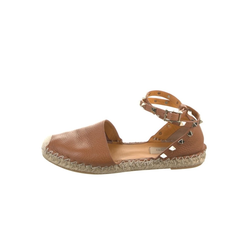 Valentino Garavani Tan Espadrilles with Studded Straps